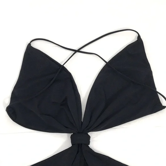 NWOT DION LEE Loop Knot Swimsuit In Black - Picture 7 of 11